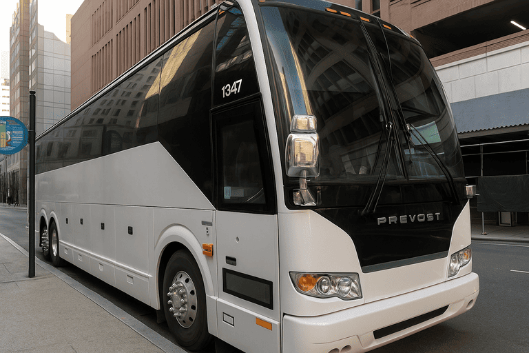 a Charter Bus Rental Woodbury coach bus