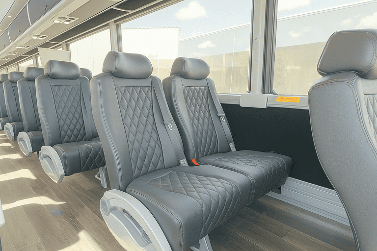 interior of Charter Bus Rental Woodbury charter bus